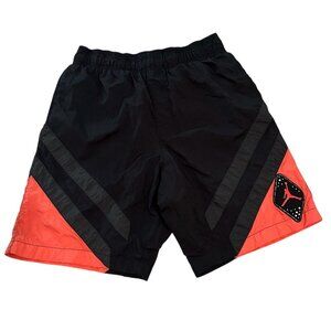 Nike Air Jordan Men's Size S Retro AJ6 Nylon Shorts Black Drawstring Net Lined
